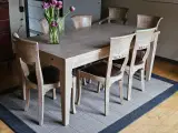 Spisebord med stole i hvidpigmenteret teak - 3