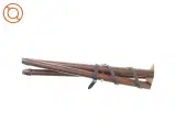 Trebenet jagt klapstol m. brunt lædersæde (str. 80 cm) - 3