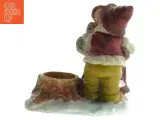 Porcelænsfigur af nisser med lysholder (str. 13x13 cm) - 2
