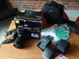 Nikon D5300, 24.2mp, 16gb, flipskærm, WiFi, blitz,