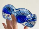 Kraftig glasskål, blå og klar, NB - 5