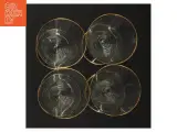 Vintageglas med guldkant (str. 10 x 6 cm) - 3
