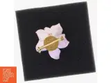 Coalport porcelæn broche med blomstermotiv (str. Ø 3,5 cm) - 4