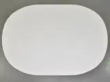 Ovalt bord i hvid med træ kant - 5