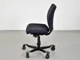 Häg h04 kontorstol med sort/blå polster og sort stel - 2