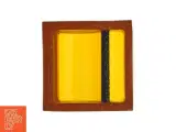 Glas fad askebæger i orange / brun (str. 12,5 x 12,5 x 5,5 cm) - 2