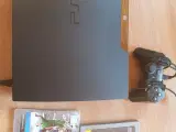 PS 3 med Joystick og spil