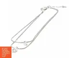 Dyrberg/Kern sølvfarvet halskæde med Swarovski-krystaller vedhæng (str. 46 cm) - 5