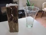 Glasvase og "guld" vase