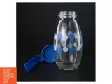 Retro glas kande med blåt låg (str. 25 x 11 cm) - 2