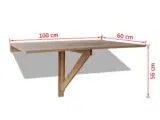 Foldbart vægbord (egetræsfarve)