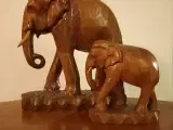 Elefanter i massiv teak