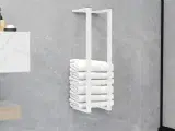 Håndklædeholder 12,5x12,5x60 cm stål hvid