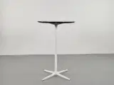 Højt cafebord med sort plade og hvidt stel - 2