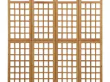 4-panels rumdeler/espalier 161x180 cm massivt grantræ