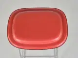 Cappellini barstol med rødt læder på sædet og stel i stål - 5