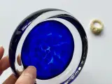 Blåmeleret glasskål m klar kant - 4