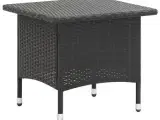 vidaXL tebord 50 x 50 x 47 cm polyrattan sort