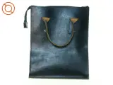 Vintage Retro Kernelæder Shopper Taske(str. 38 x 20 x 32 cm) - 3