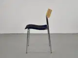 Lammhults campus konference-/mødestol med mørkeblå sæde og ryg i bøg - 4