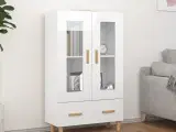 Skab 70x31x115 cm konstrueret træ hvid højglans