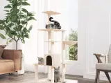 Kradsetræ med sisalkradsestolpe 142 cm cremefarvet