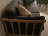 Sofa i massivt egetr�æ