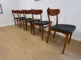 Spisestole teak ryg Eg stel, S. Larsens Møbelfabri - 4