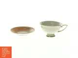 Porcelænskop med underkop fra Kjøbenshavn Porcellains Maleri (str. Kop 12 x 10 x 5,5 cm underkop 11,5 x 2 cm) - 3