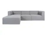 Alba Lounge Sofa - Sofa i lysegrå - venstrevendt 160/90x272xH67 cm HN1001
