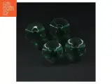 Grønne krystal vinglas (str. Ø. 5,5 cm. længde, 13 cm. 4 styk) - 2