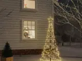 Juletræ med spyd 200 LED'er 180 cm varmt hvidt lys