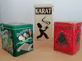 Retro dåser, Karat Kaffe, Underberg, juledåse