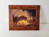 ⭐️- Vintage Hawaii souvenir ur i lakeret træ - 2