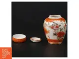 Japansk kande og vase med låg (str. 14 x 8,5 cm 9,5 x ø 7 cm) - 2