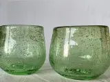Grønne glas til fyrfadlys  
