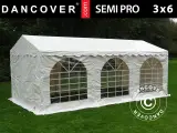 Partytelt Festtelt SEMI PRO Plus 3x6m PVC, Hvid