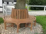 Runde bænke af teaktræ - 3
