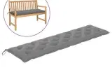 vidaXL hynde til havebænk 200x50x7 cm stof grå