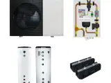 Komplet luft til vand varmepumpe pakke - 9.5kW