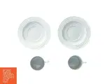 Kaffekopper med underkopper fra Porsgrund Norway (str. Underkop 14 cm kop 7 x 6 cm) - 3