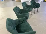 Velour spisebordsstole 