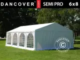 Partytelt Festtelt SEMI PRO Plus 6x8m PVC, Hvid