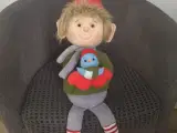 Nisse med lille fugl - Juledukke/dekoration