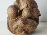 Vintage træskulptur af Orang Malu  Grædend Buddha  - 3