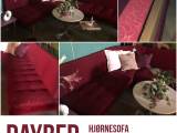 Daybed hjørnesofa med teak ben