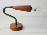 ⭐️- Smuk Retro Væglampe i Teaktræ og Messing - 3