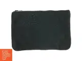 Sort clutch/læderpung med lynlåslukning (str. 15x17 cm) - 3