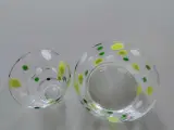 Glas vase og skål