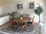 Spisebord i massivt kirsebærtræ og 6 stole  - 2